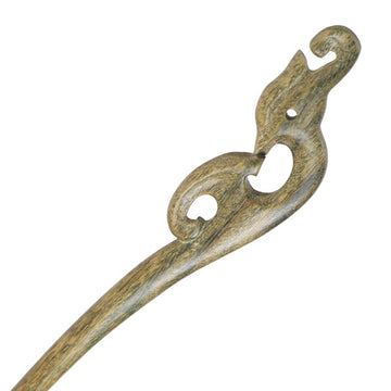 CrystalMood Handmade Carved Wood Hair Stick Dragon 7.1" Lignum-vitae
